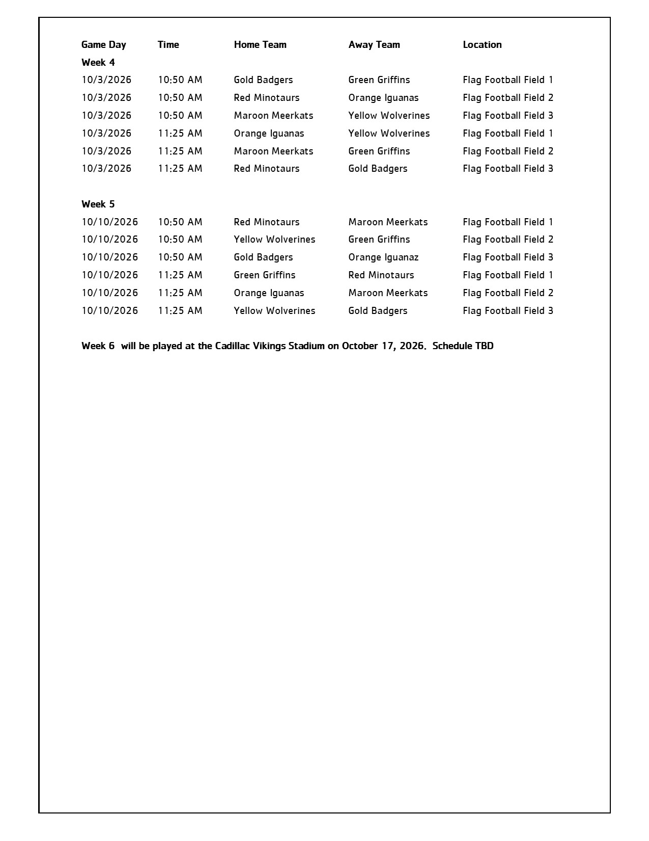 9 to 11 page 2 shedule